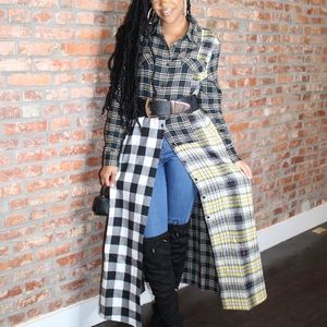Plaid/Checker Print Duster